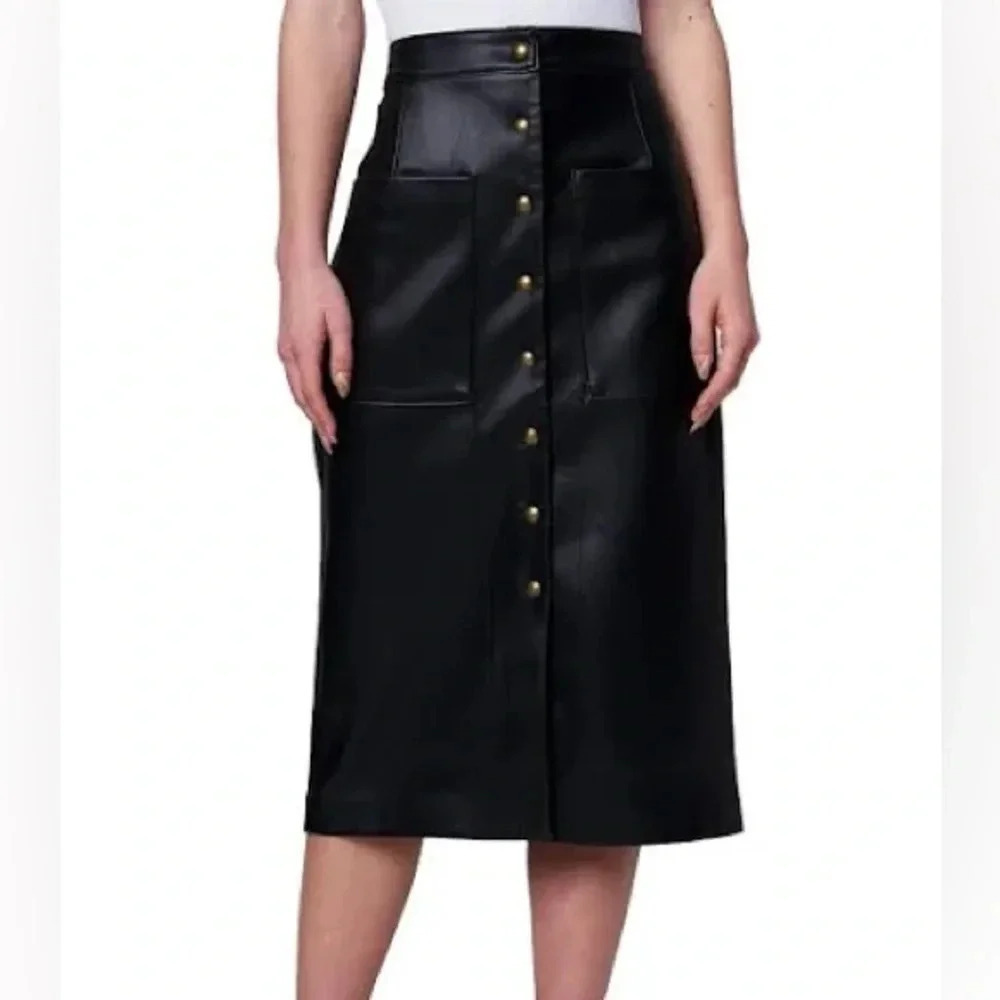 NWT Blank NYC Vegan Leather Midi Skirt
